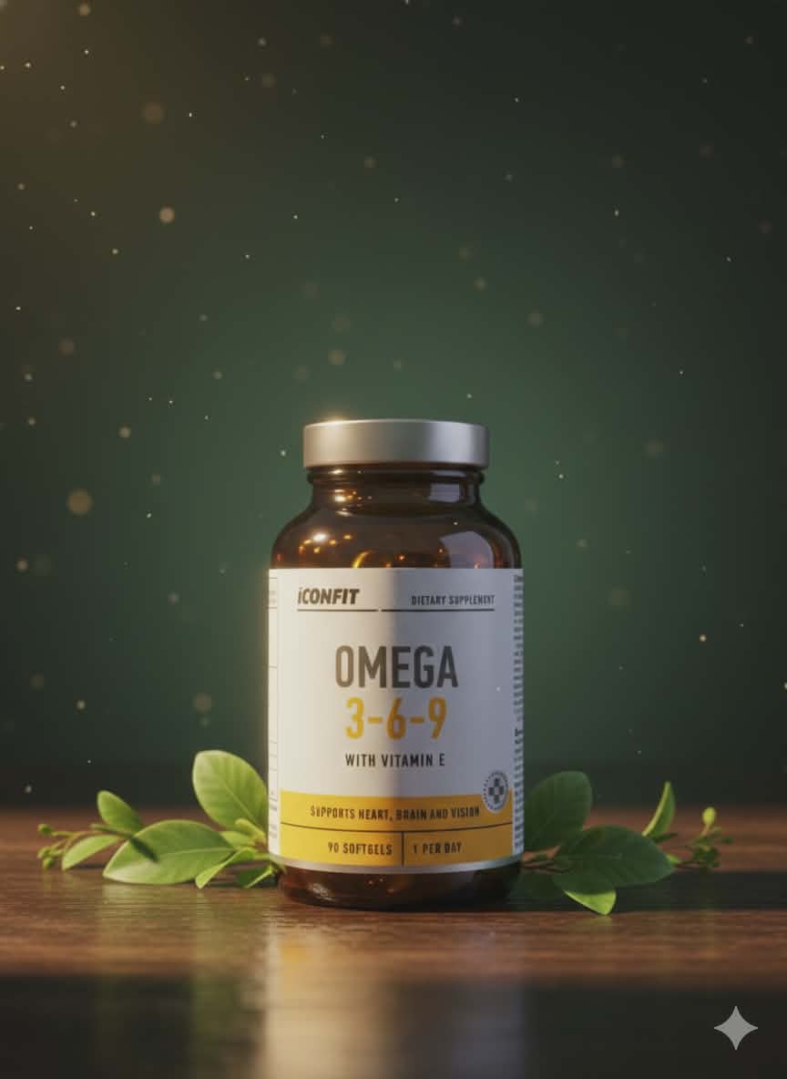 ICONFIT Omega 3-6-9 + E-vitamiin – 90 kapslit